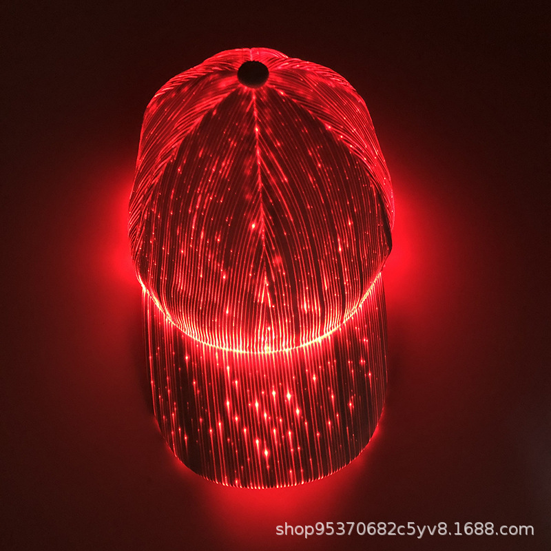 LED Fiber Optic Light-Up Baseball Cap – Flashing Party Hat for Night Events & Gifts - Image 3