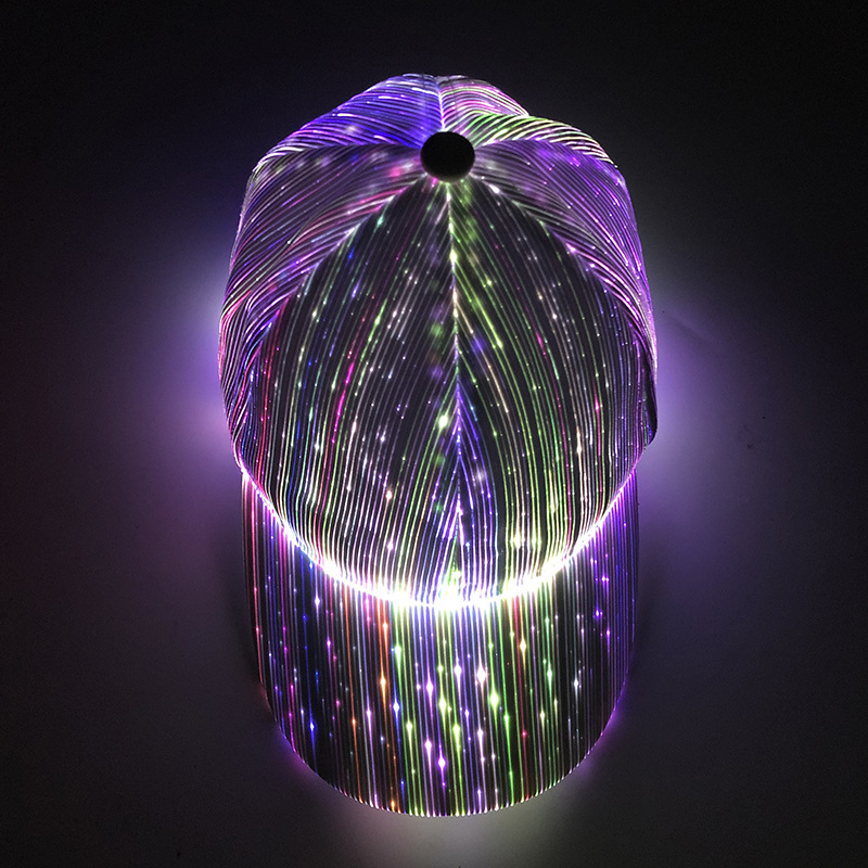 LED Fiber Optic Light-Up Baseball Cap – Flashing Party Hat for Night Events & Gifts - Image 2