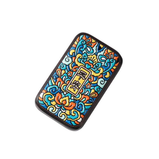 Sandalwood Painted Wish Charm Pendant – DIY Car Keychain Accessory, Handmade Wooden Talisman - Image 5