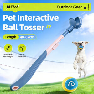 Telescopic Dog Ball Launcher - No Bending Throw Toy, Upgraded Fetch Stick for Dogs