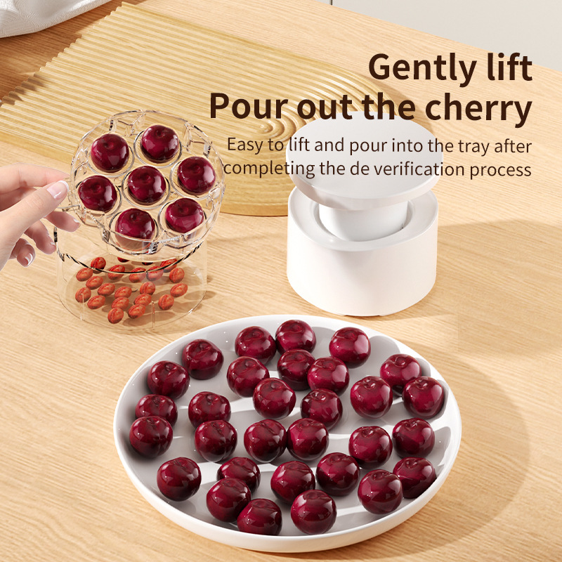 Seven-Hole Press Cherry Pitter - Kitchen Core Removal Tool - Image 3
