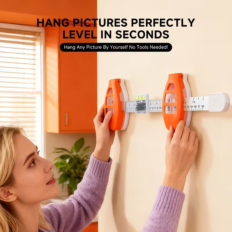 Hanging Hero Picture Frame Level - Nail Positioning & Angle Measuring Tool