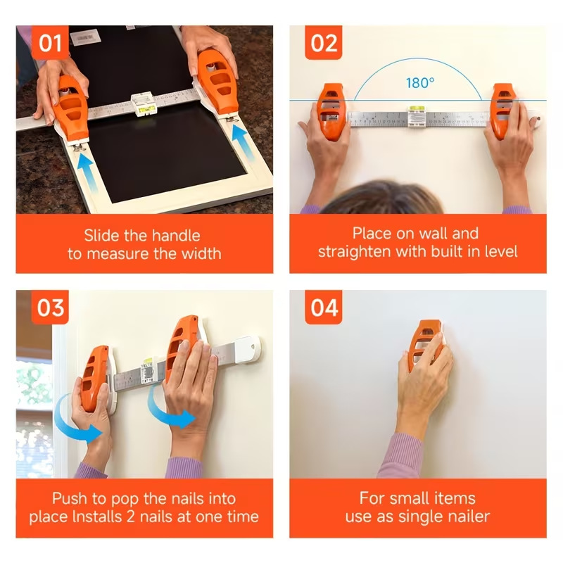 Hanging Hero Picture Frame Level - Nail Positioning & Angle Measuring Tool - Image 3