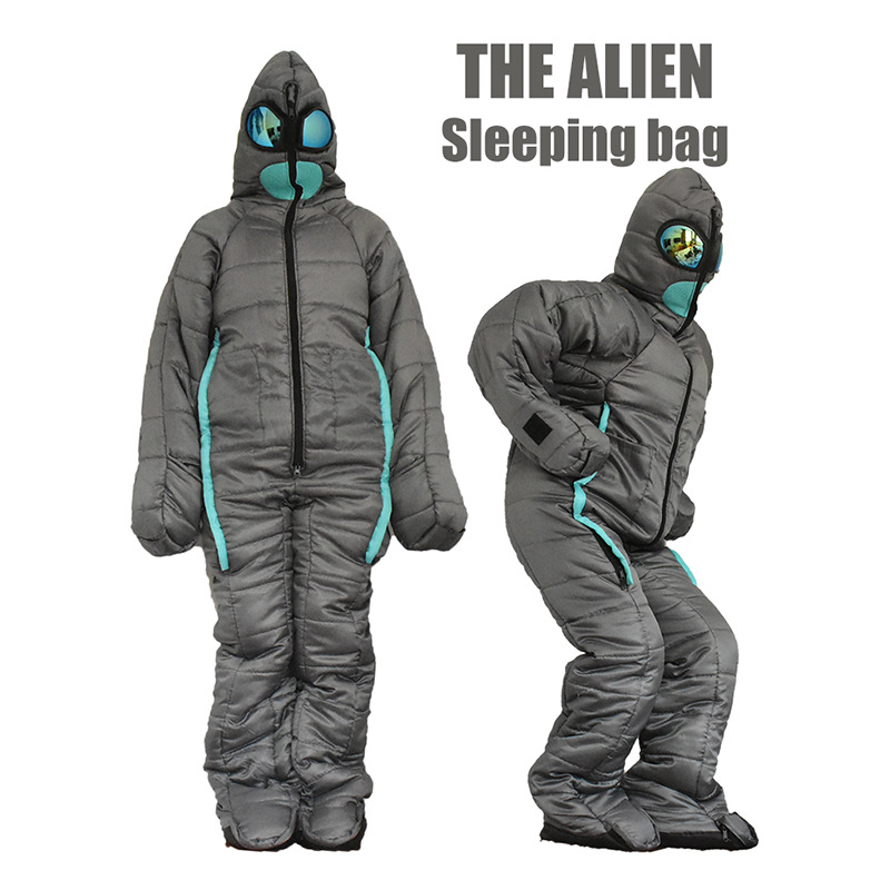 MAXSOINS Alien Walking Sleeping Bag Humanoid Mummy Warm Camping Hospital Care, 3 Sizes