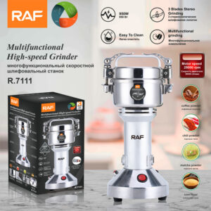 RAF EU Standard Electric Grinder Mill 950W for Grains, Herbs, Coffee - Commercial & Home Use