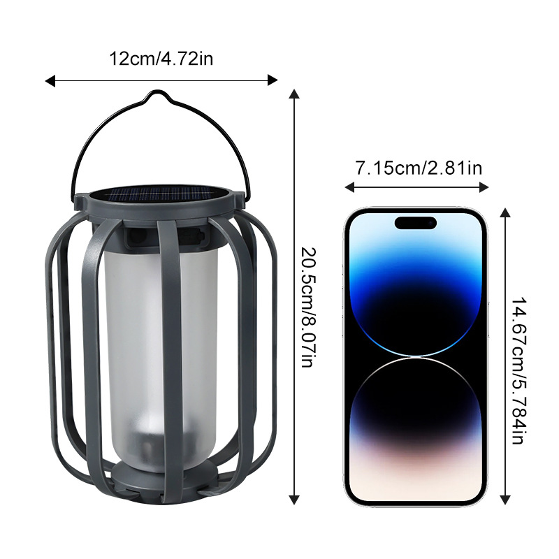 2025 New Solar Flame Camping Light Outdoor Decorative Hanging Light with Tripod, Ambiance Lamp for Garden - Image 4