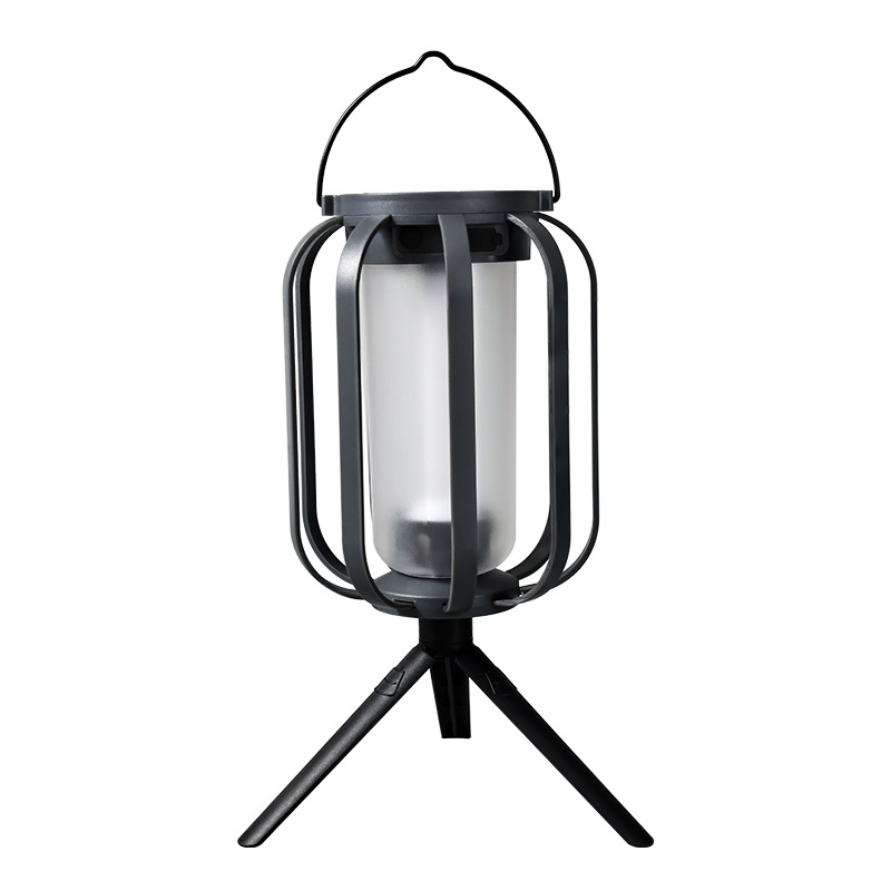 2025 New Solar Flame Camping Light Outdoor Decorative Hanging Light with Tripod, Ambiance Lamp for Garden - Image 5
