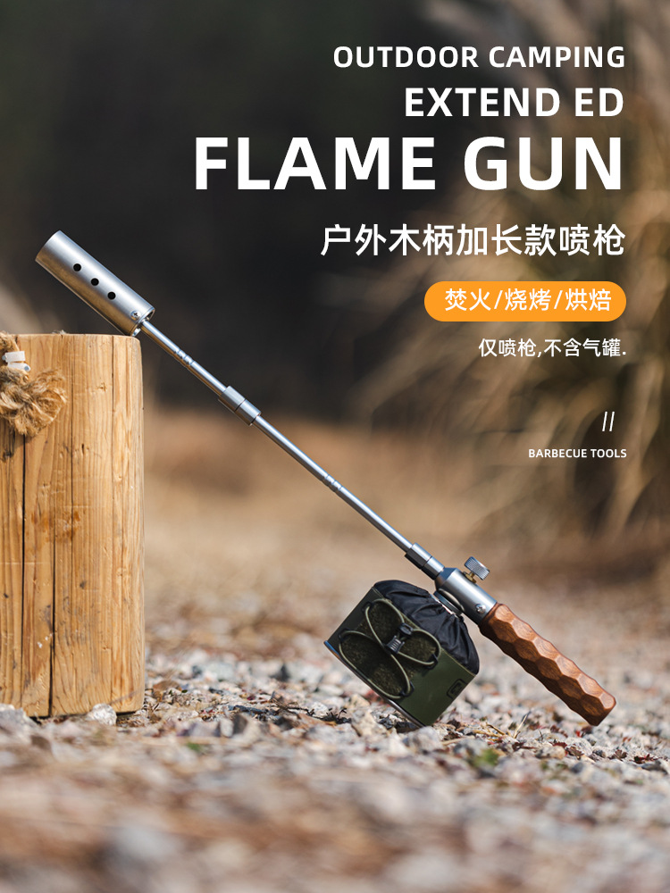 Outdoor Portable Detachable Blow Torch – Stainless Steel Charcoal Fire Starter for Camping & BBQ