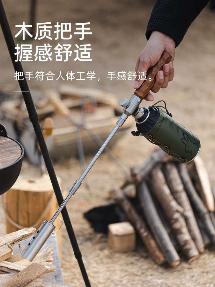 Outdoor Portable Detachable Blow Torch – Stainless Steel Charcoal Fire Starter for Camping & BBQ - Image 4