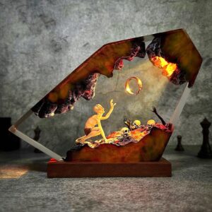 Gollum's Ring Epoxy Resin Night Light - Dark Lord's Fantasy Halloween Gift