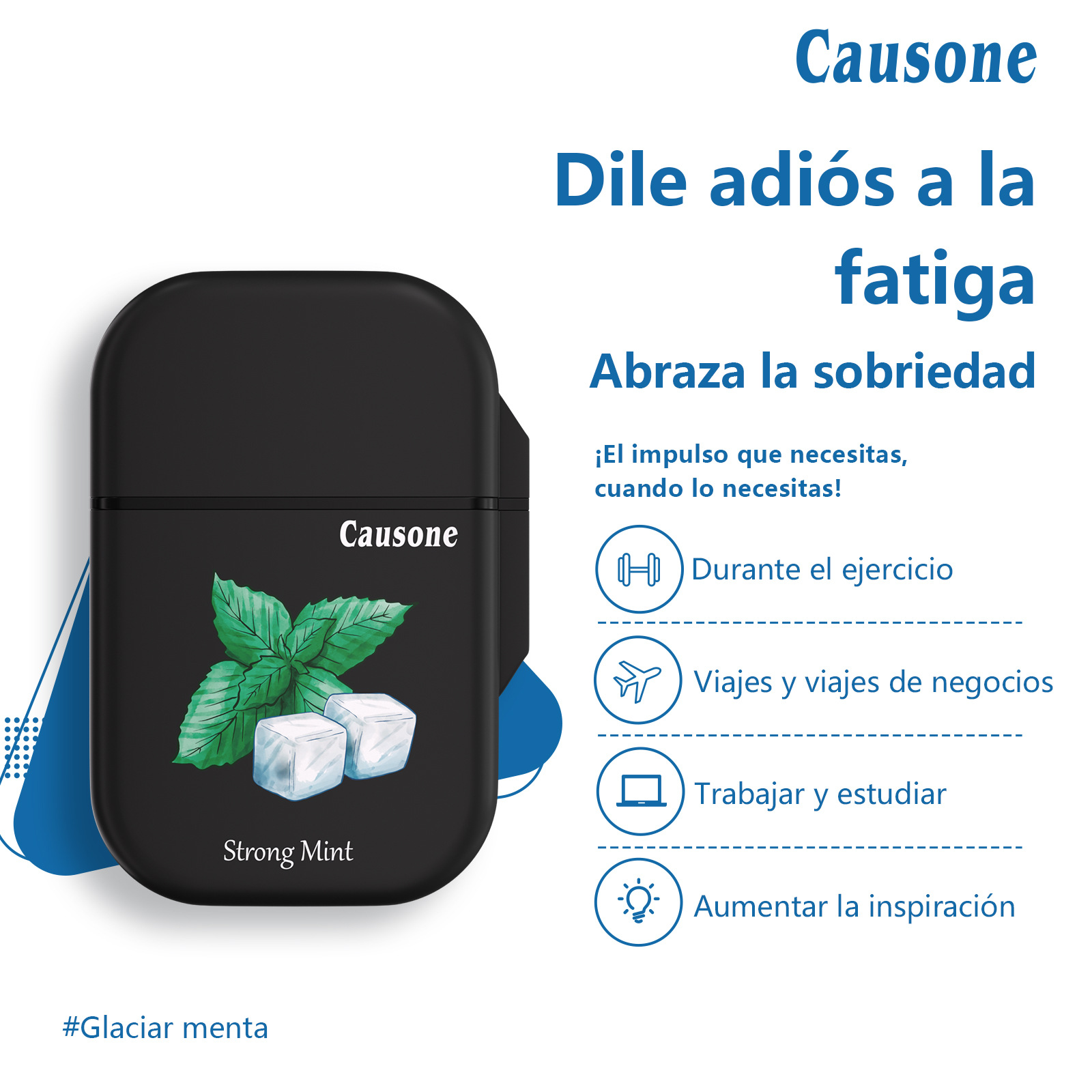 CAUSONE Double-Hole Flip Top Nasal Inhaler Cool Stick with Refill - Wake Up for Driving & Work