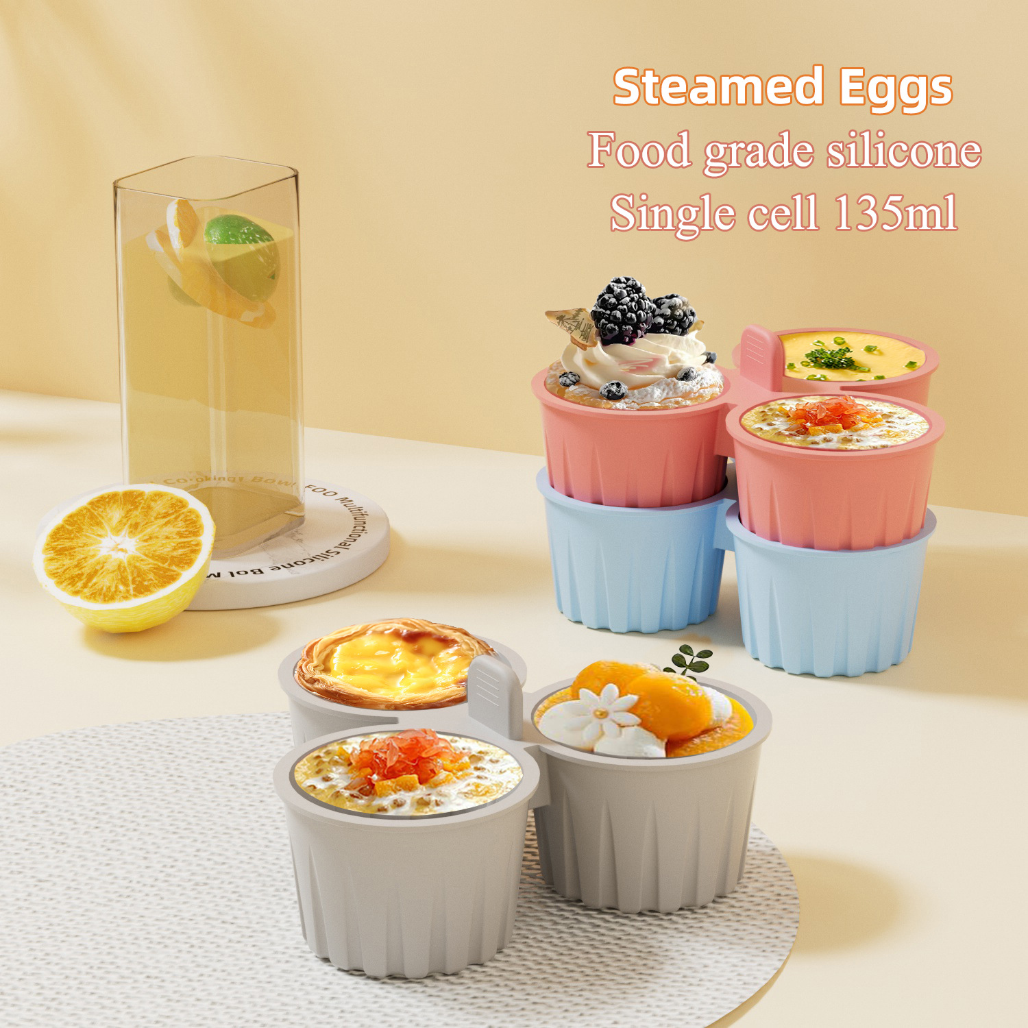 Silicone Egg Poacher Mold for Air Fryer - Multi-Functional, Easy Clean, Cross-Border Supply