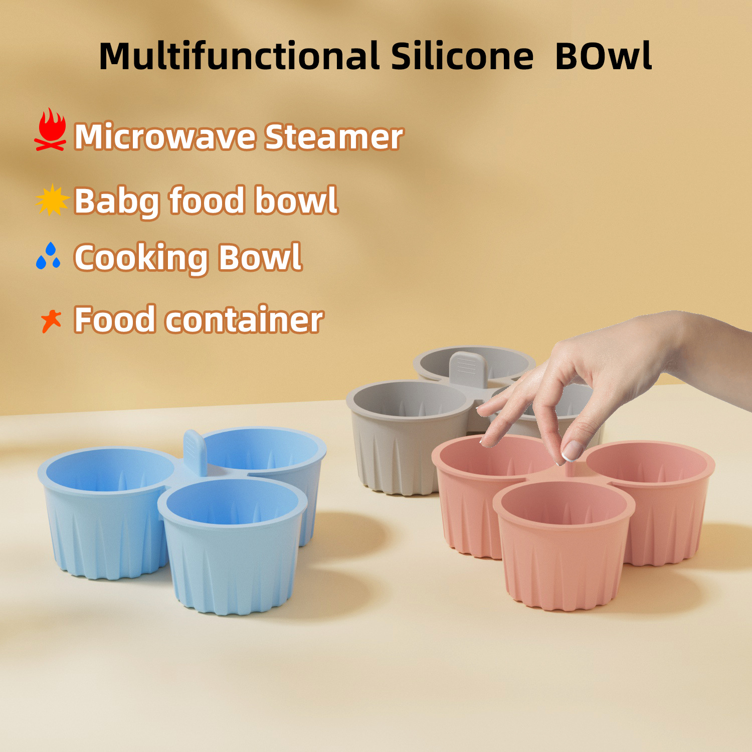 Silicone Egg Poacher Mold for Air Fryer - Multi-Functional, Easy Clean, Cross-Border Supply - Image 4