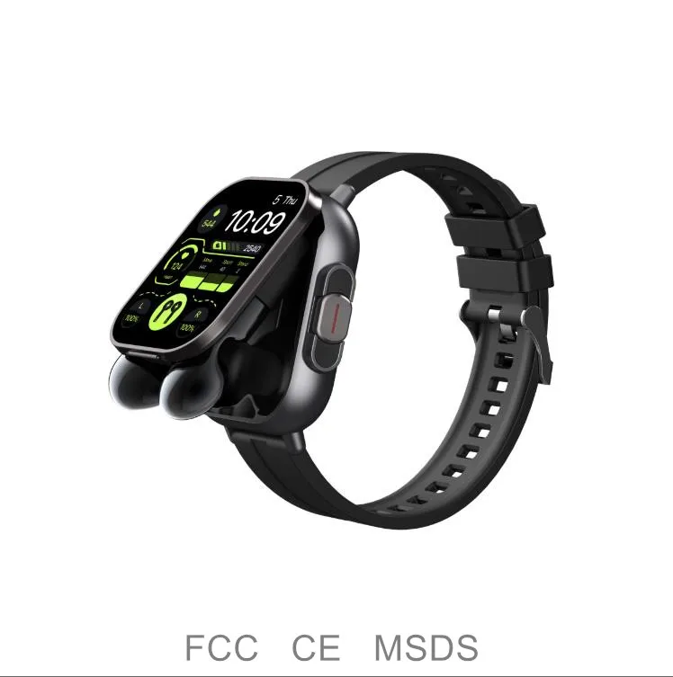 2-in-1 Smartwatch with TWS Earbuds - Fitness Tracker, Heart Rate & Sleep Monitor, IP65 Waterproof, NFC, Sport Watch