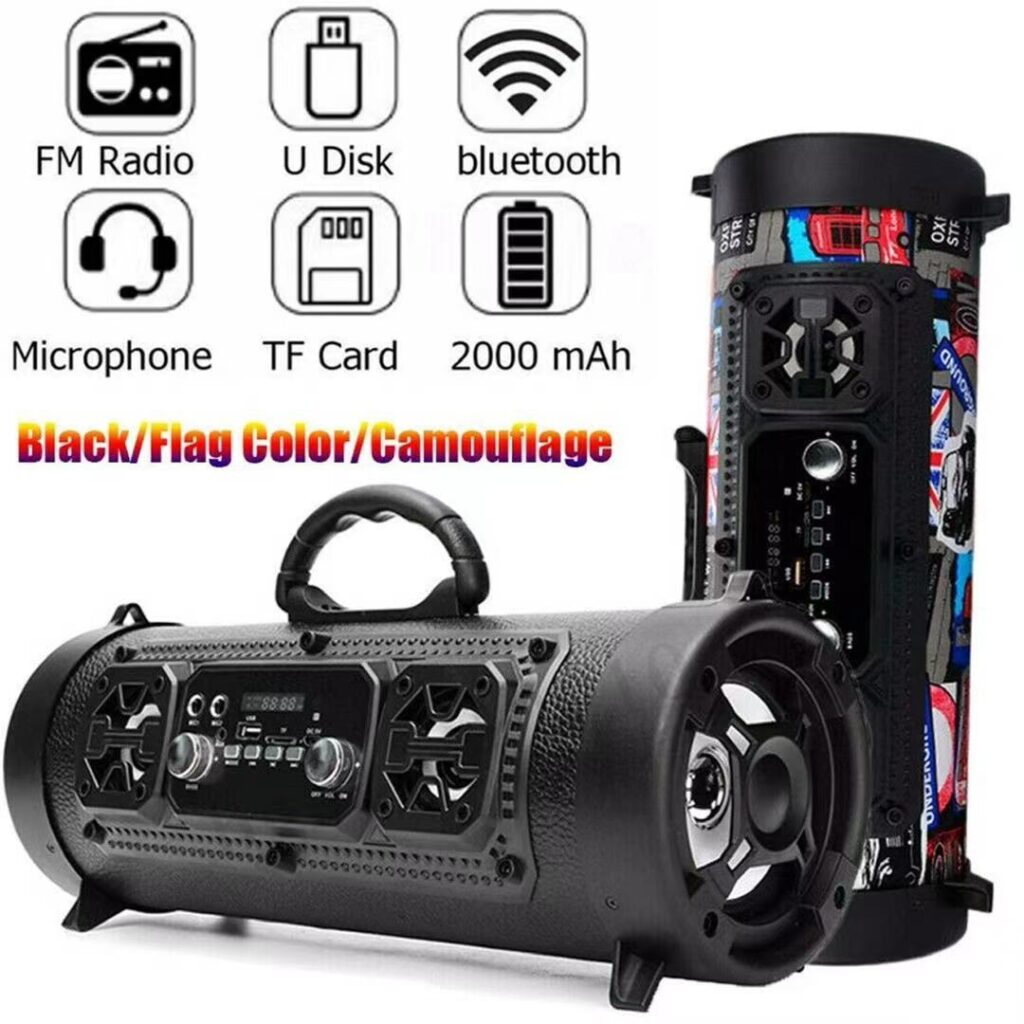 New Wireless Smart Bluetooth Speaker Karaoke Subwoofer Portable Car Audio Outdoor Gift