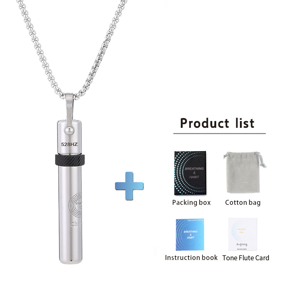 528Hz Frequency Zen Meditation Necklace - Spinning Chakra Whistle Pendant for Anxiety Relief, Stainless Steel Yoga Sound Amulet - Image 7