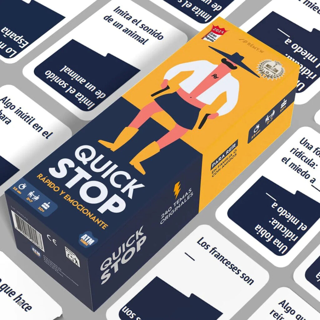 Spanish Party Card Game QUICK STOP - Fun Adult Gathering Game for 14+ Years, Cross